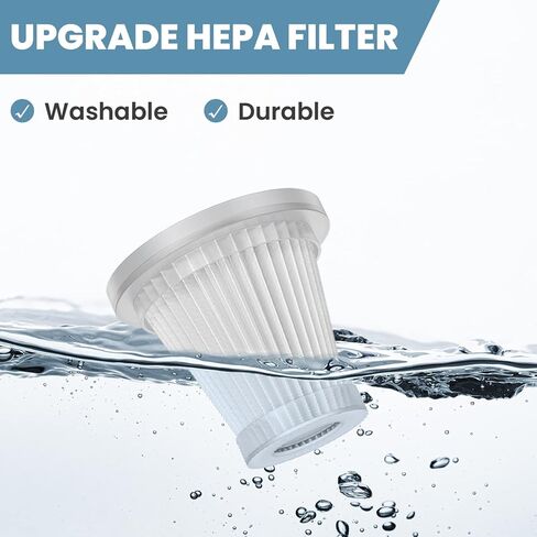 مكنسة كهربائية محمولة من LEMOISTAR، مكنسة كهربائية صغيرة للسيارة بدون سلك بقوة شفط 6000 باسكال، بطارية قابلة لإعادة الشحن، مكنسة يدوية خفيفة الوزن للمنزل والسيارة/المكتب - أسود in Kuwait