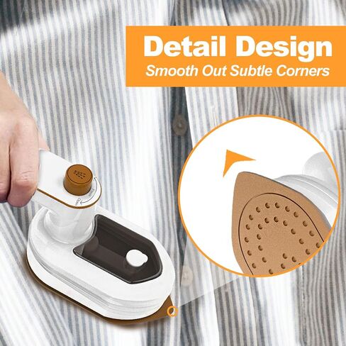 Travel Mini Iron for Clothes, 2 in 1 180° Foldable Handheld Portable Small Size Garment Iron Steam, Plancha De Ropa Support Dry and Wet Ironing for Home Travel (White) in Saudi Arabia