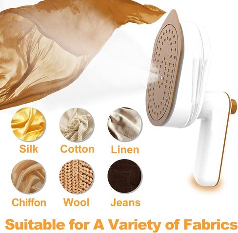Travel Mini Iron for Clothes, 2 in 1 180° Foldable Handheld Portable Small Size Garment Iron Steam, Plancha De Ropa Support Dry and Wet Ironing for Home Travel (White) in Saudi Arabia
