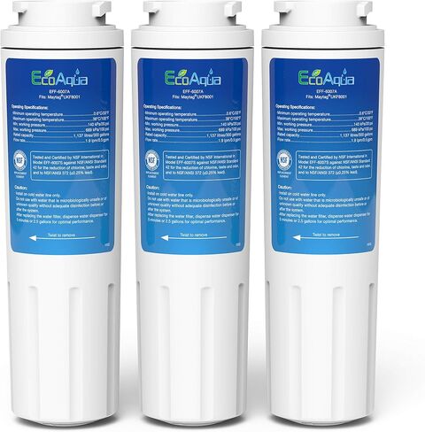 EcoAqua Replacement Filter, Compatible with Maytag UKF8001, EDR4RXD1, Whirlpool 4396395, Puriclean II, Kenmore 46-9006, Everydrop Filter 4, Viking RWFFR Refrigerator Water Filter, 2 Pack in Kuwait