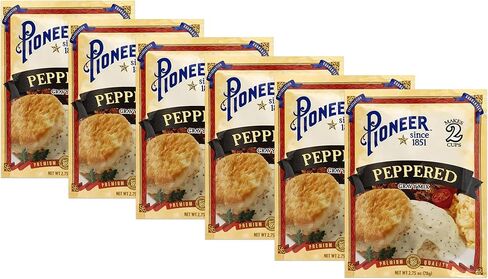 Pioneer Brand Gravy Mix, Peppered, 2.75 Ounce Packets (Pack Of 6) - Add Sausage To Make Country Sausage Gravy in Saudi Arabia