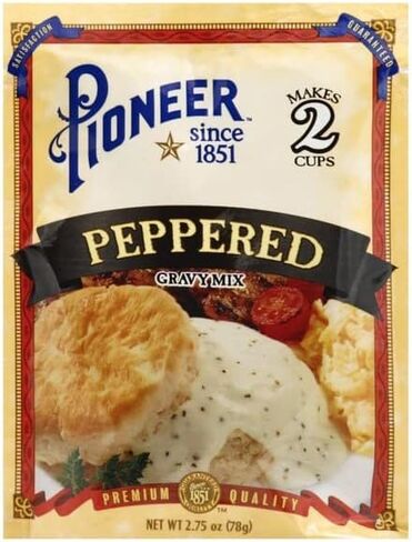 Pioneer Brand Gravy Mix, Peppered, 2.75 Ounce Packets (Pack Of 6) - Add Sausage To Make Country Sausage Gravy in Saudi Arabia