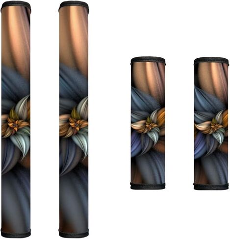 Refrigerator Microwave Handle Covers Set of 4, Art Sunflower Butterfly Print Indoor Kitchen Decorations Anti-Skid Scratchproof Protective Covers for Oven Dishwasher Cabinet Handles in Saudi Arabia