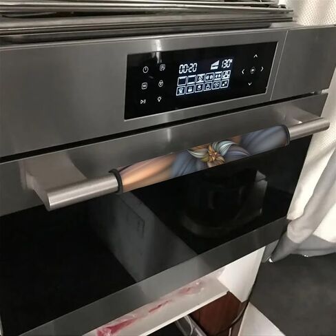 Refrigerator Microwave Handle Covers Set of 4, Art Sunflower Butterfly Print Indoor Kitchen Decorations Anti-Skid Scratchproof Protective Covers for Oven Dishwasher Cabinet Handles in Saudi Arabia
