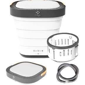 غسالة MOYU صغيرة محمولة قابلة للطي مع أنبوب تجفيف وتصريف (قابس أمريكي أبيض 110 فولت) in Kuwait