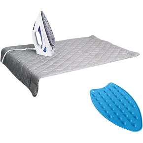 Dependable Industries Inc. Essentials Ironing Board Pad to Use Anywhere Quilted Magnetic Corners Iron Anywhere Travel Home with Silicone Heat Resistant Iron Rest Pad in Saudi Arabia