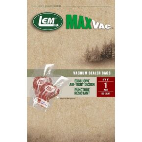 LEM Products MaxVac Quart Vacuum Sealer Bags, 8 x 12 Inches, Compatible with Major Vacuum Sealer Brands, 100 Count in Kuwait