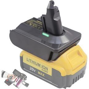 محول بطارية V6 لدايسون، استبدال بطارية V6 لبطارية ديوالت 20 فولت لاستبدال بطارية دايسون V6، محول استبدال بطاريات V6 للمكانس الكهربائية اللاسلكية دايسون (محول فقط in Kuwait