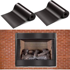 AceList 2Pcs Magnetic Fireplace Draft Stopper - Fireplace Cover - Fireplace Vent Cover to Block Cold Air and Prevent Heat Loss - Indoor Chimney Draft Blocker - Brown - 36 x 6 in Kuwait
