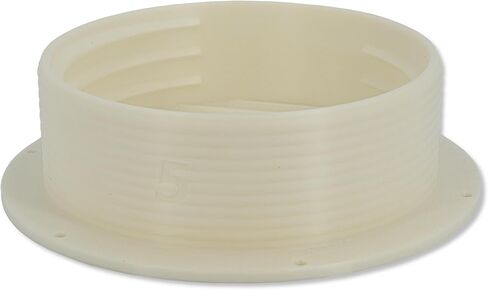 أنبوب عادم مكيف الهواء المحمول مقاس 5 بوصات، شفة مثبتة على الحائط في الهواء الطلق مع شاشة / شبكة حشرات مدمجة - خيط متعدد الاتجاهات (أبيض فاتح) 5MNT-OUT-NET in Kuwait