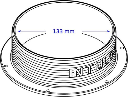 أنبوب عادم مكيف الهواء المحمول مقاس 5 بوصات، شفة مثبتة على الحائط في الهواء الطلق مع شاشة / شبكة حشرات مدمجة - خيط متعدد الاتجاهات (أبيض فاتح) 5MNT-OUT-NET in Kuwait
