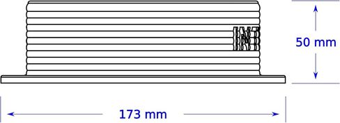 أنبوب عادم مكيف الهواء المحمول مقاس 5 بوصات، شفة مثبتة على الحائط في الهواء الطلق مع شاشة / شبكة حشرات مدمجة - خيط متعدد الاتجاهات (أبيض فاتح) 5MNT-OUT-NET in Kuwait