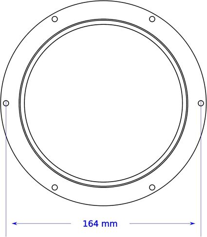 أنبوب عادم مكيف الهواء المحمول مقاس 5 بوصات، شفة مثبتة على الحائط في الهواء الطلق مع شاشة / شبكة حشرات مدمجة - خيط متعدد الاتجاهات (أبيض فاتح) 5MNT-OUT-NET in Kuwait