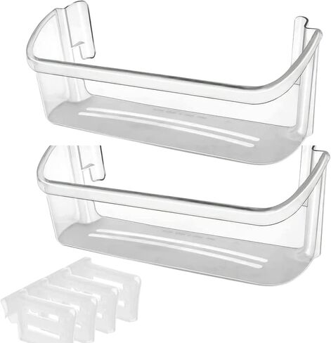 240323002 Refrigerator Door Bin Shelf Replacement | Made with High Quality Material | Clear and Elegant Looking | Installs Easily | Sturdy and Durable |Comes with 4pcs Ref Adjustable Divider in Saudi Arabia