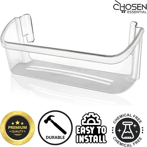 240323002 Refrigerator Door Bin Shelf Replacement | Made with High Quality Material | Clear and Elegant Looking | Installs Easily | Sturdy and Durable |Comes with 4pcs Ref Adjustable Divider in Saudi Arabia