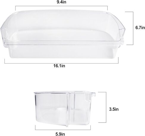 Mifyca WPW10710203 صندوق رف باب الثلاجة مناسب لثلاجة دوامة يستبدل W10710203 W10451871 W10463668 AP6023888 PS11757236 in Kuwait