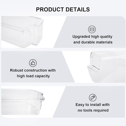 Mifyca WPW10710203 صندوق رف باب الثلاجة مناسب لثلاجة دوامة يستبدل W10710203 W10451871 W10463668 AP6023888 PS11757236 in Kuwait