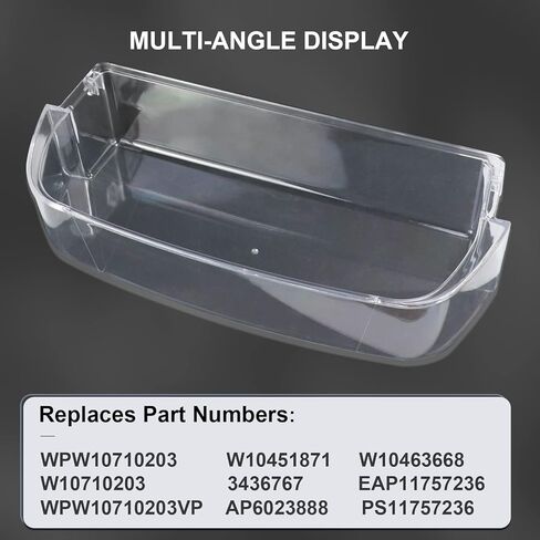 Mifyca WPW10710203 صندوق رف باب الثلاجة مناسب لثلاجة دوامة يستبدل W10710203 W10451871 W10463668 AP6023888 PS11757236 in Kuwait