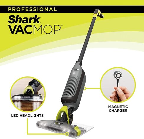 Shark VACMOP Pro Cordless Hard Floor Vacuum Mop with Disposable Pad, Charcoal Gray (Renewed) (VM252 Vacmop Charcoal Gray) in Kuwait