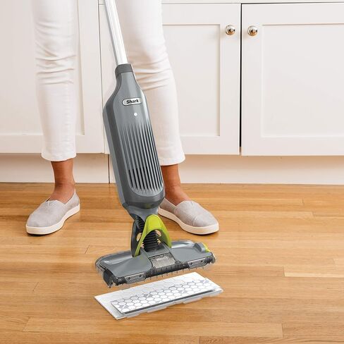Shark VACMOP Pro Cordless Hard Floor Vacuum Mop with Disposable Pad, Charcoal Gray (Renewed) (VM252 Vacmop Charcoal Gray) in Kuwait