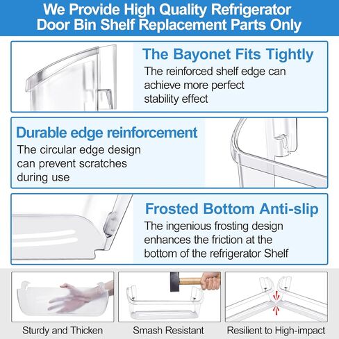 ARLBA ترقية 242126602 صندوق باب الثلاجة (16 بوصة طويل) جزء بديل لرف الثلاجة فريجيدير أو كروسلي رف جانبي للرف السفلي 2 رفوف AP6278233 PS2421266 4547407 FFSS2625TS0 LFSS2612TF0 in Kuwait