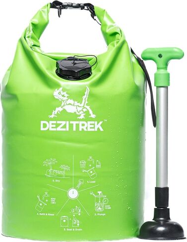 One Hand Wash Bag and Plunger Set - Off Grid Washing Machine Non Electric for Camping Travel | Eco Friendly Portable Manual Clothes in Kuwait