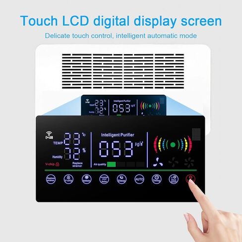 منقي هواء ذكي 2.0 للمنزل والغرف الكبيرة مع فلتر هواء ترو هيبا لمسببات الحساسية والحيوانات الاليفة والدخان ومنظف هواء هادئ، يزيل 99.9% من الغبار والعفن والروائح وحبوب اللقاح - HSP002 - 1500 متر مربع. in Kuwait