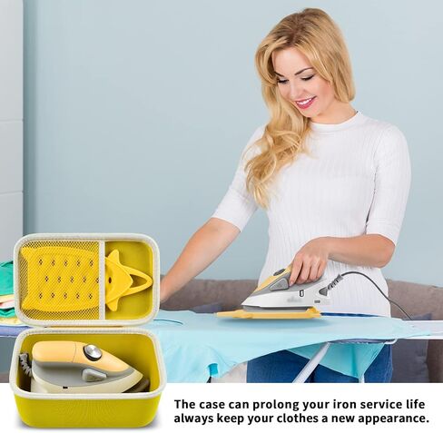 حافظة GWCASE متوافقة مع جهاز Oliso M2 Pro Mini Project Iron. حامل منظم لحمل مكاوي السفر مع جيب شبكي يناسب النعل والإكسسوارات الأخرى (الصندوق فقط) - وردي in Kuwait