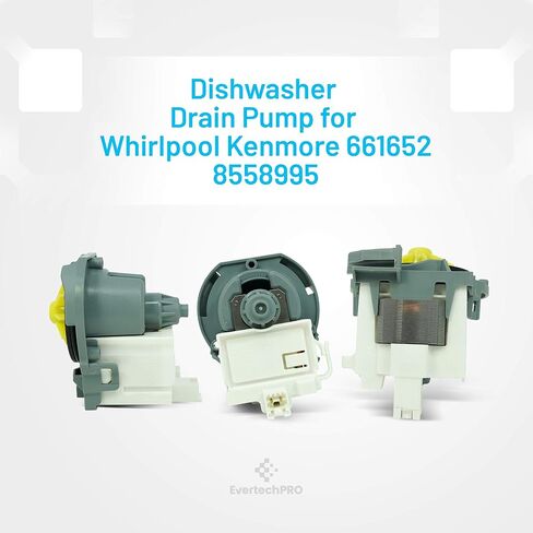 إيفرتيك برو مضخة تصريف بديلة W10348269 لغسالة الصحون ويرلبول 8558995 661662 W10158351 8565839 in Saudi Arabia
