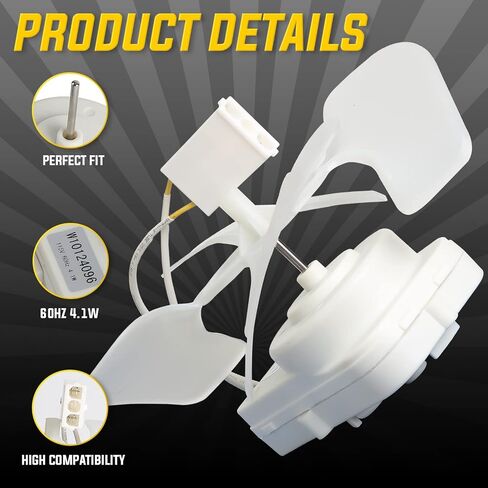 W10124096 Refrigerator Condenser Fan Motor Kit – Compatible with Whirlpool, Kenmore – Replaces: AP4318657 2315558 PS1957416 W10124096VP in Saudi Arabia