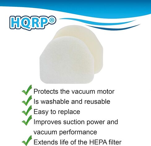 HQRP Foam & Felt Filter Kit Compatible with Shark Navigator NV100, NV100 26, NV105, NV106, UV300, UV300 26 Upright Vacuum Cleaner in Kuwait
