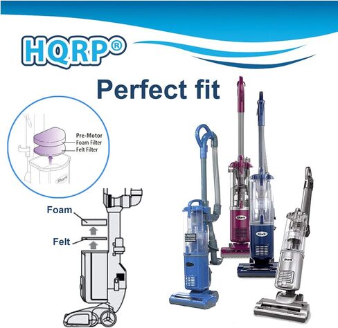 HQRP Foam & Felt Filter Kit Compatible with Shark Navigator NV100, NV100 26, NV105, NV106, UV300, UV300 26 Upright Vacuum Cleaner in Kuwait