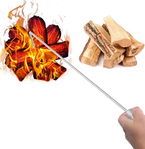 سوبر ليدر 24 بوصة طويلة الفولاذ المقاوم للصدأ النار النار البوكر عصا ، اكسسوارات التخييم في الهواء الطلق ، مقرع موقد داخلي ، أداة التخييم الفولاذ المقاوم للصدأ ، دائم غطاء الرفع in Kuwait