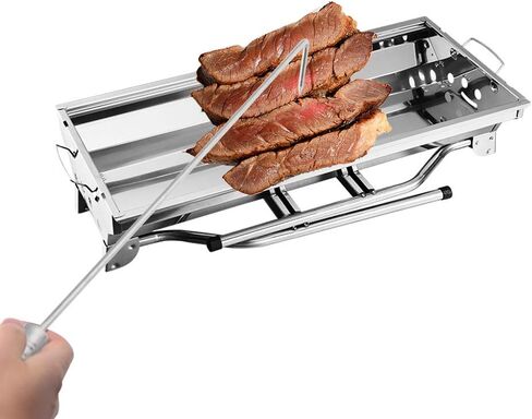 سوبر ليدر 24 بوصة طويلة الفولاذ المقاوم للصدأ النار النار البوكر عصا ، اكسسوارات التخييم في الهواء الطلق ، مقرع موقد داخلي ، أداة التخييم الفولاذ المقاوم للصدأ ، دائم غطاء الرفع in Kuwait