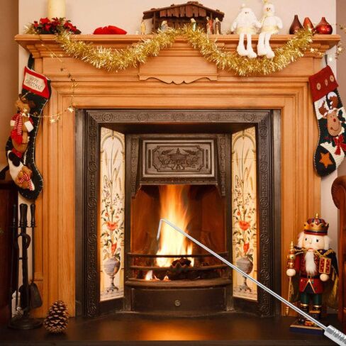 سوبر ليدر 24 بوصة طويلة الفولاذ المقاوم للصدأ النار النار البوكر عصا ، اكسسوارات التخييم في الهواء الطلق ، مقرع موقد داخلي ، أداة التخييم الفولاذ المقاوم للصدأ ، دائم غطاء الرفع in Kuwait