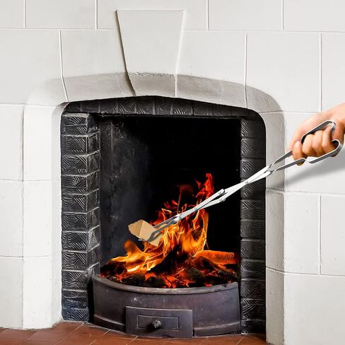Fireplace Poker Grabber, Stainless Steel 40" Extra Long Fire Poker & 36" Firepit Tongs, Fireplace Tools for Fireplace, Camping, Wood Stove and Indoor Outdoor Use in Saudi Arabia