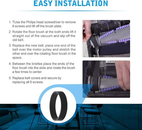 LANMU Replacement Belts Compatible with Bissell PowerGlide Lift-Off Pet Vacuum Models 2043, 2763, 9182 Series, Compare to Parts 1601961 (2 Pack) in Saudi Arabia
