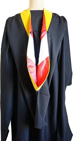 GRADWYSE ماجستير العلوم ماجستير هود M.S. غطاء درجة الماجستير باللون الأصفر الذهبي، متوفر بألوان جامعية مختلفة in Kuwait