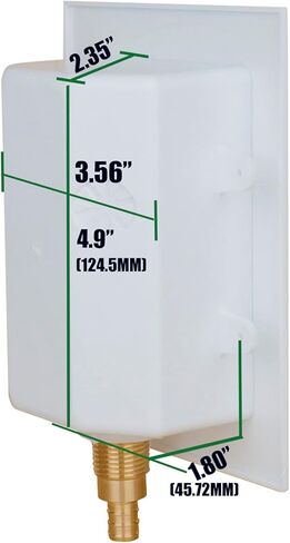 صمام صندوق مخرج صانع الثلج WHK مع مدخل PEX 1/2 بوصة، صندوق حائط صانع الثلج مع صمام إيقاف تشغيل 1/4 لتوصيل أنابيب PEX B (F1807) in Kuwait