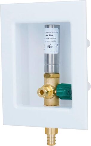 صمام صندوق مخرج صانع الثلج WHK مع مدخل PEX 1/2 بوصة، صندوق حائط صانع الثلج مع صمام إيقاف تشغيل 1/4 لتوصيل أنابيب PEX B (F1807) in Kuwait