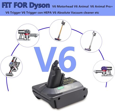 محول بطارية V6 لدايسون، استبدال بطارية V6 لبطارية ديوالت 20 فولت لاستبدال بطارية دايسون V6، محول استبدال بطاريات V6 للمكانس الكهربائية اللاسلكية دايسون (محول فقط in Kuwait