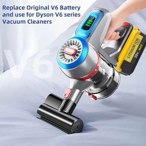 محول بطارية V6 لدايسون، استبدال بطارية V6 لبطارية ديوالت 20 فولت لاستبدال بطارية دايسون V6، محول استبدال بطاريات V6 للمكانس الكهربائية اللاسلكية دايسون (محول فقط in Kuwait