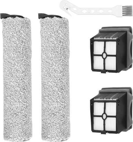 فرشاة دوارة بديلة وفلتر مكنسة كهربائية من ARyee لـ Tineco iFloor 3/iFloor One S3 مكنسة كهربائية جافة ورطبة لاسلكية (2 بكرات فرشاة + 2 مرشحات HEPA) in Kuwait