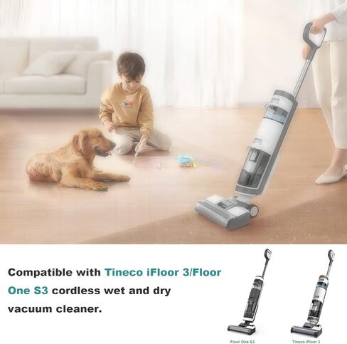 فرشاة دوارة بديلة وفلتر مكنسة كهربائية من ARyee لـ Tineco iFloor 3/iFloor One S3 مكنسة كهربائية جافة ورطبة لاسلكية (2 بكرات فرشاة + 2 مرشحات HEPA) in Kuwait