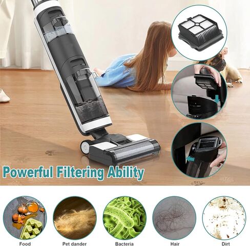 فرشاة دوارة بديلة وفلتر مكنسة كهربائية من ARyee لـ Tineco iFloor 3/iFloor One S3 مكنسة كهربائية جافة ورطبة لاسلكية (2 بكرات فرشاة + 2 مرشحات HEPA) in Kuwait