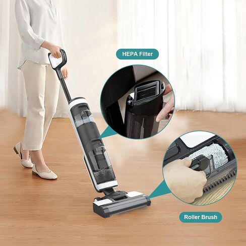 فرشاة دوارة بديلة وفلتر مكنسة كهربائية من ARyee لـ Tineco iFloor 3/iFloor One S3 مكنسة كهربائية جافة ورطبة لاسلكية (2 بكرات فرشاة + 2 مرشحات HEPA) in Kuwait