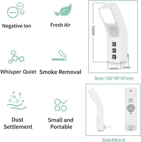(عبوتان) منقي هواء للمنزل، منقي هواء صغير محمول مناسب للمنزل والمكتب وغرفة النوم والمراحيض in Kuwait