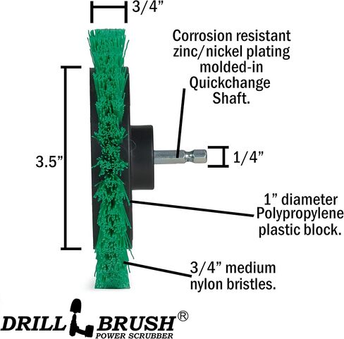 Drillbrush Multi-Surface Drill Brush Attachments Set for Car Interior, Bathroom, Flooring, Counters, Sinks, Siding, Garages, and More - Dishwasher Safe Drill Brush Car Detailing Kit Attachment Set in Kuwait