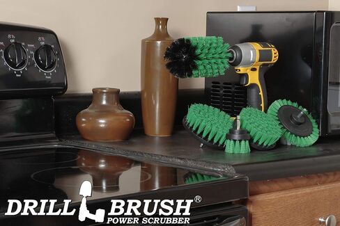 Drillbrush Multi-Surface Drill Brush Attachments Set for Car Interior, Bathroom, Flooring, Counters, Sinks, Siding, Garages, and More - Dishwasher Safe Drill Brush Car Detailing Kit Attachment Set in Kuwait