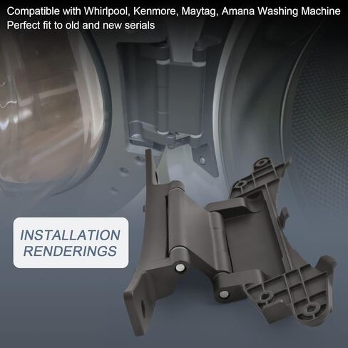 JDMSPEED Washer Door Hinge Compatible with Whirlpool, Kenmore, Maytag, Amana Washing Machine Replaces Part Numbers 8183202, W10005090, W10200695,etc. Many Models of Washing Machine Hinges in Saudi Arabia